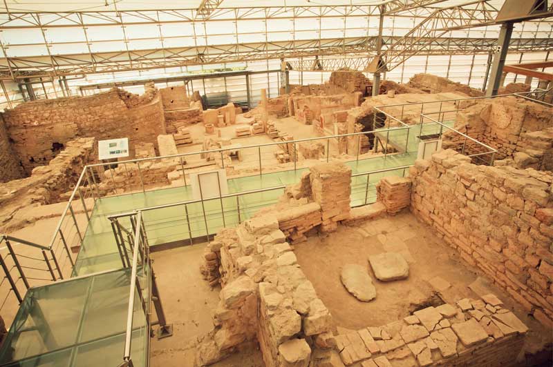 archaeological complex terrace sloped houses
