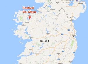Foxford County Mayo on Map of Ireland - Birthplace of Guillermo Brown