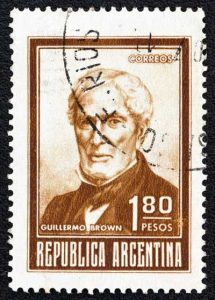 Argentina stamp shows Admiral William Brown