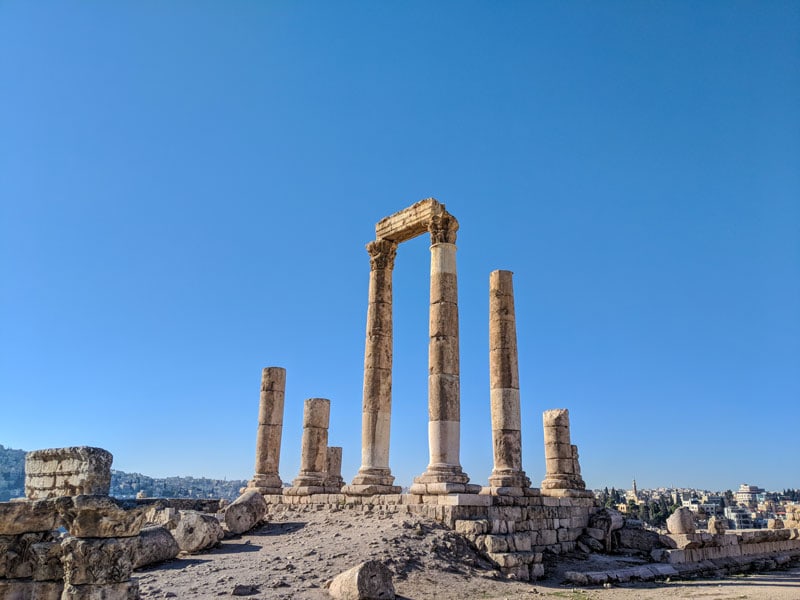 The temple of Hercules at the Citadel in Amman
