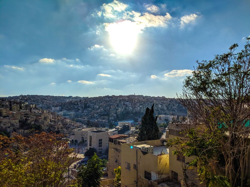 View of Amman, Jordan from the city hills