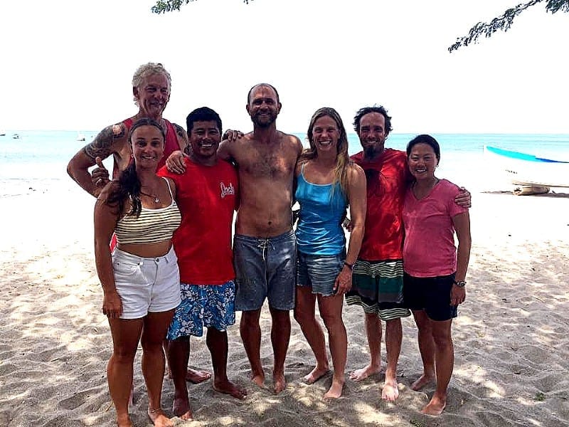 chapin with surf lessons students