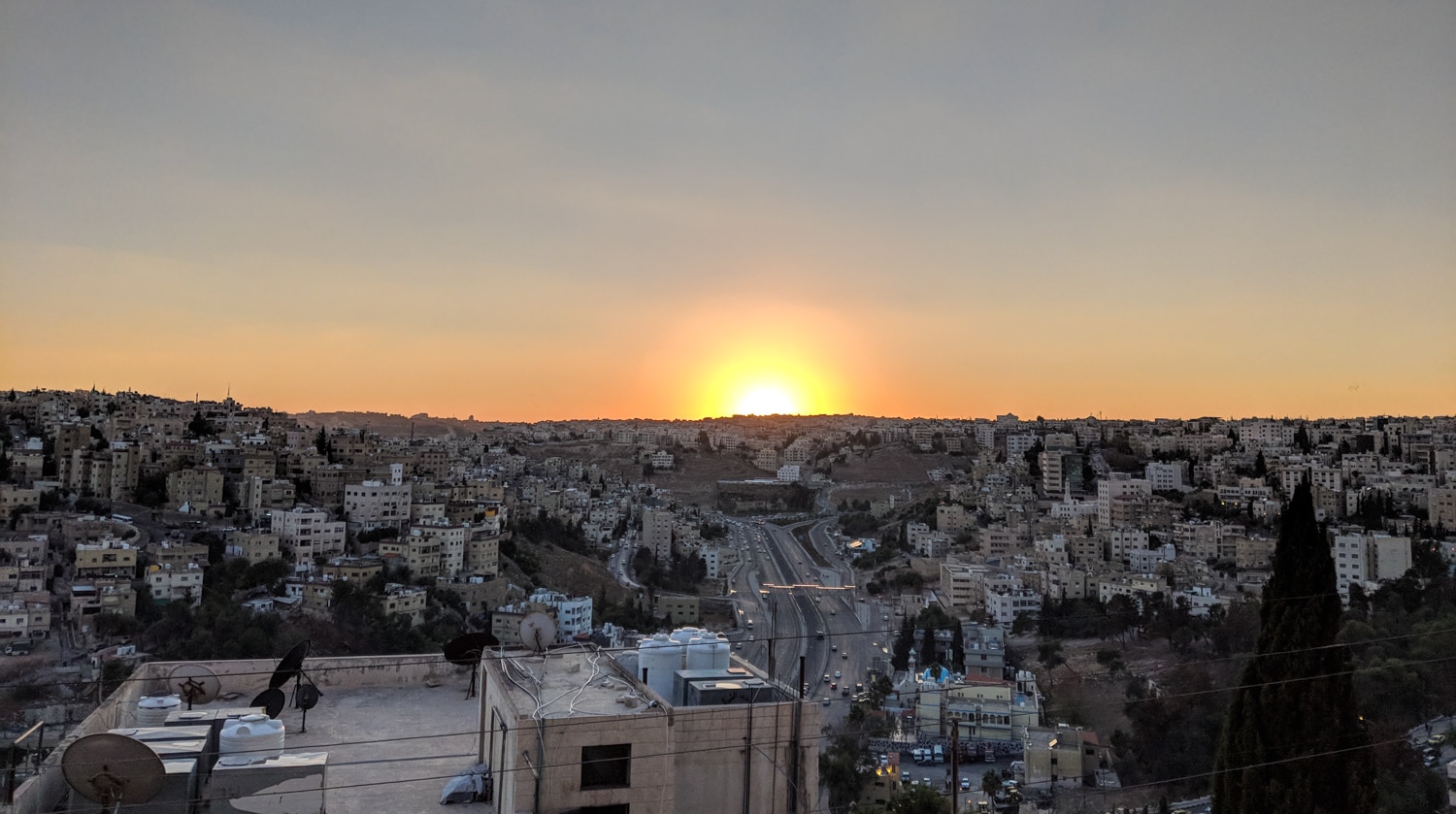 Sunset over Amman