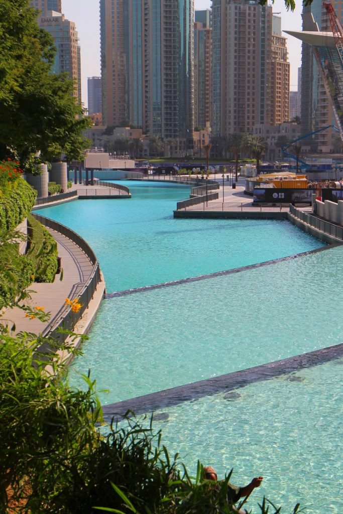 Man made river near the Burj Khalifa