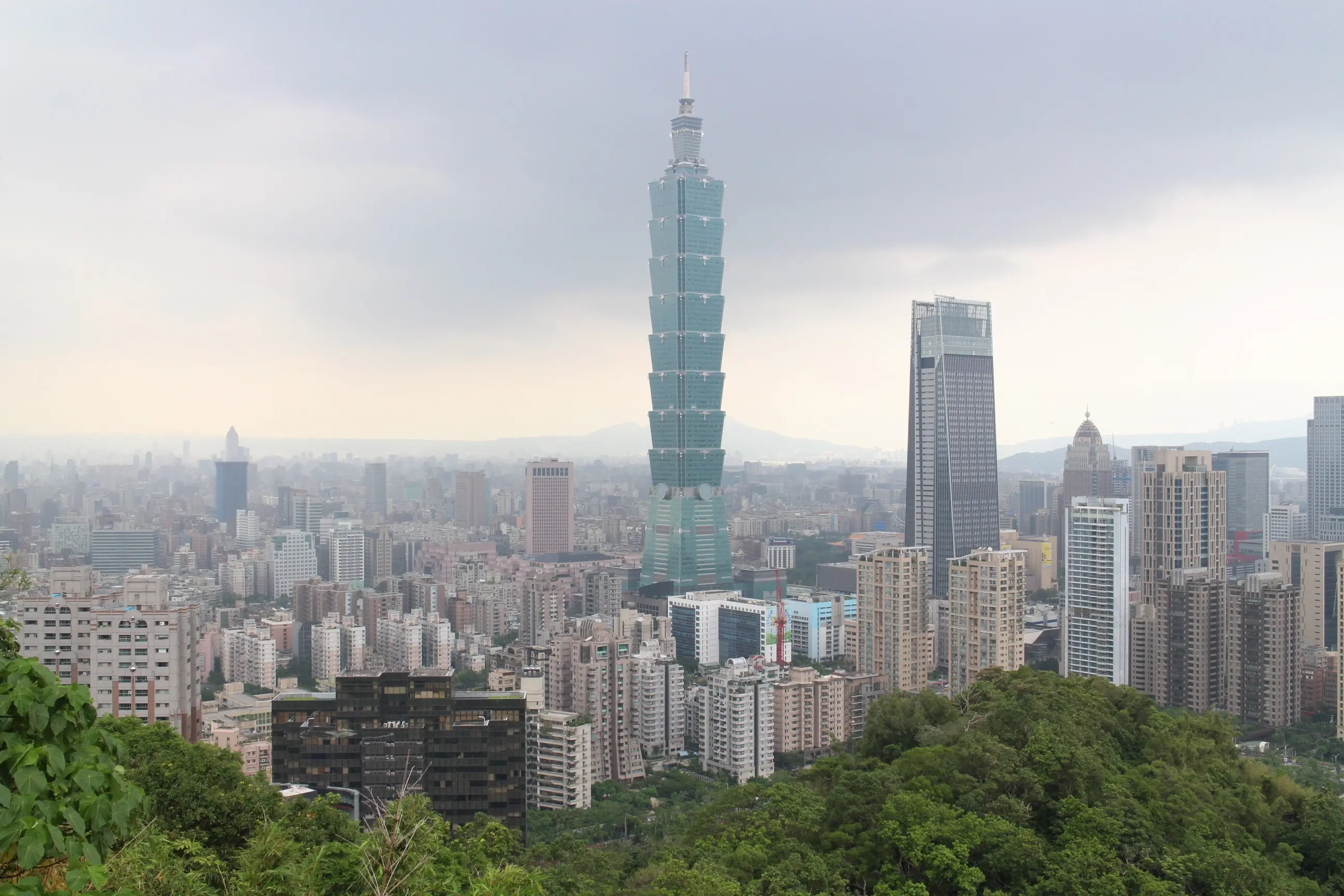 Taipei skyline with Taipei 101