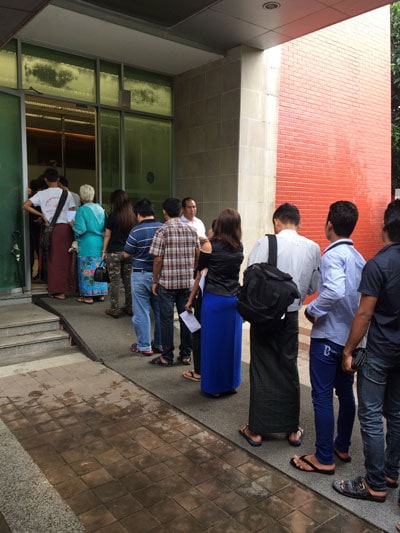 embassy of thailand in yangon myanmar visa run queue