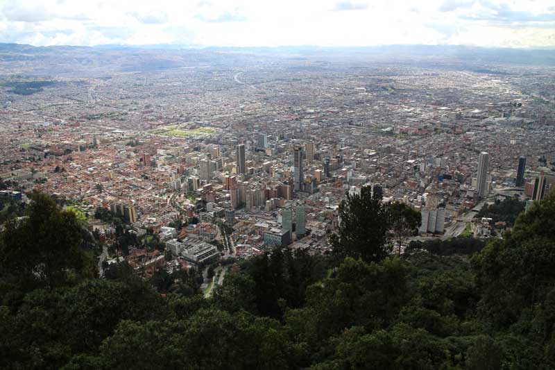 Bogota city from Cerro Monserrate