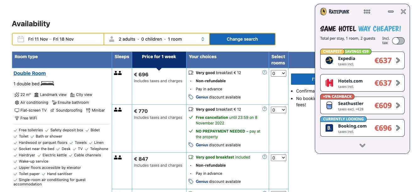 ratepunk cheaper rates booking hotels