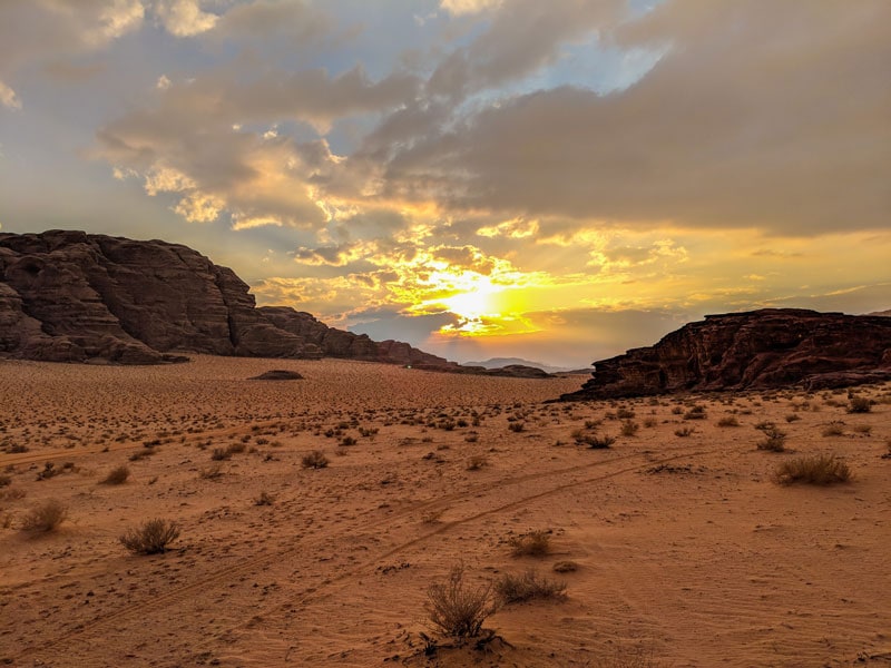 Sunset in Wadi Rum