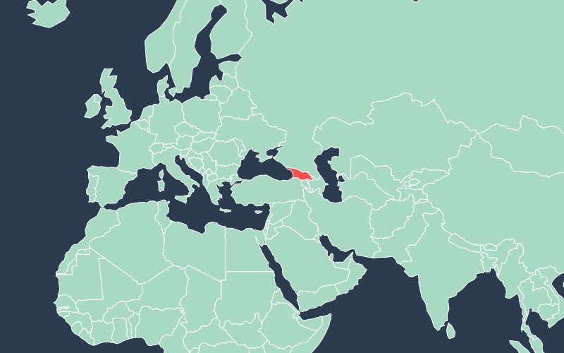 Georgia on the World Map