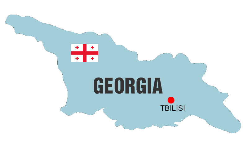 Tbilisi on the Map of Georgia