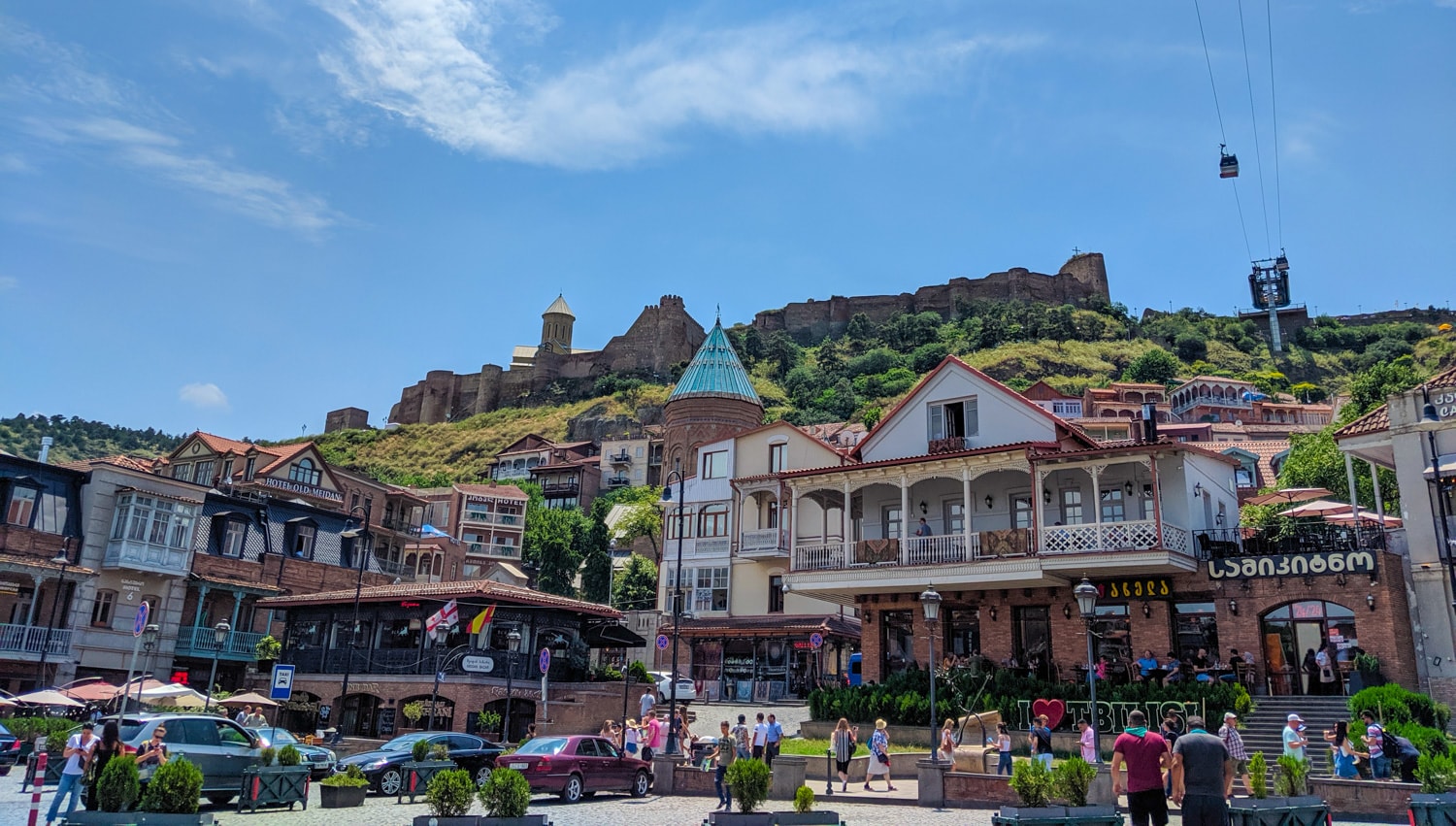 Image of Dzveli Tbilisi - The old city with Narikala Fortress and cable car