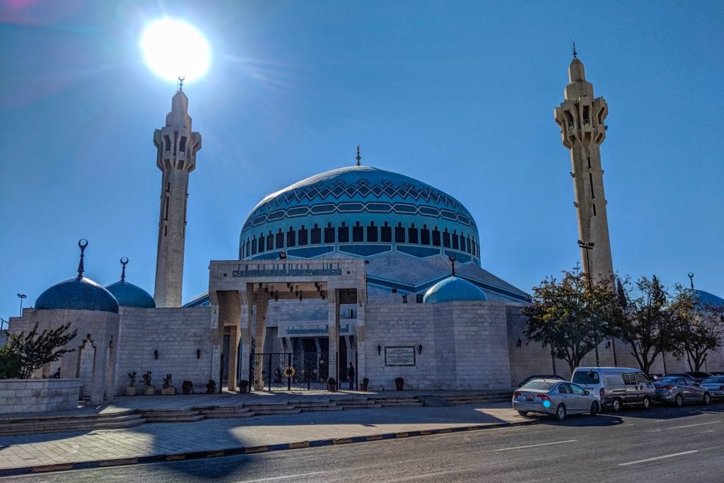 King Hussein Mosque Of Amman Jordan From Outside