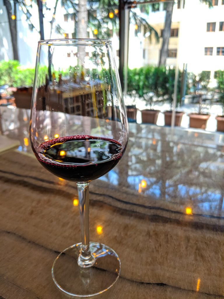 glass of saperavi in wine reserve tbilisi