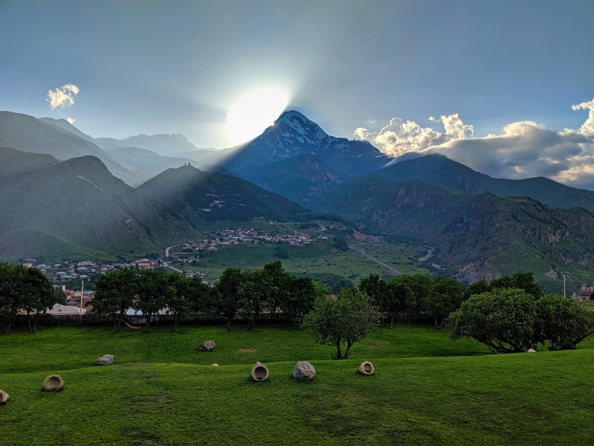 Kazbegi Mountain Sunset