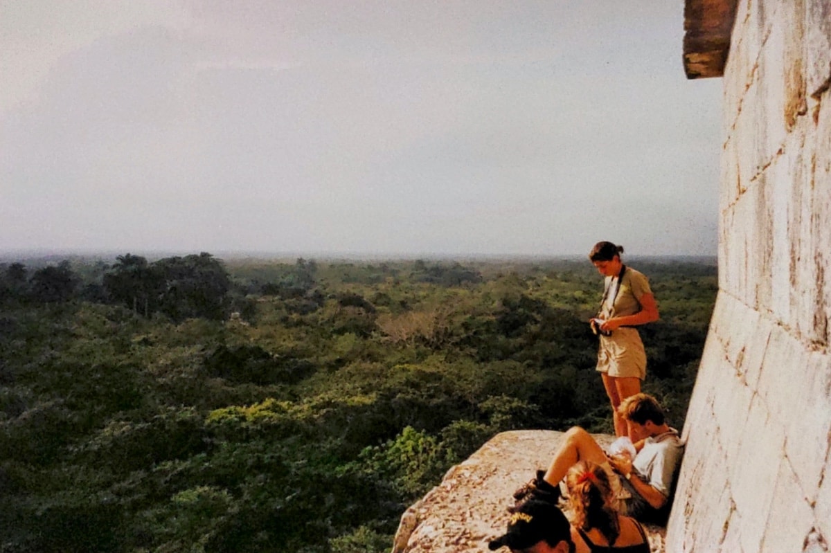 on top of the temples in tikal