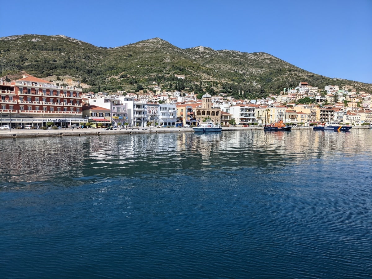 Samos Vathy town port area