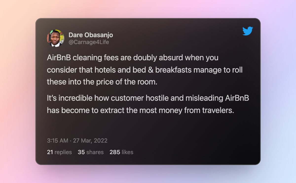 airbnb cleaning fees pricing