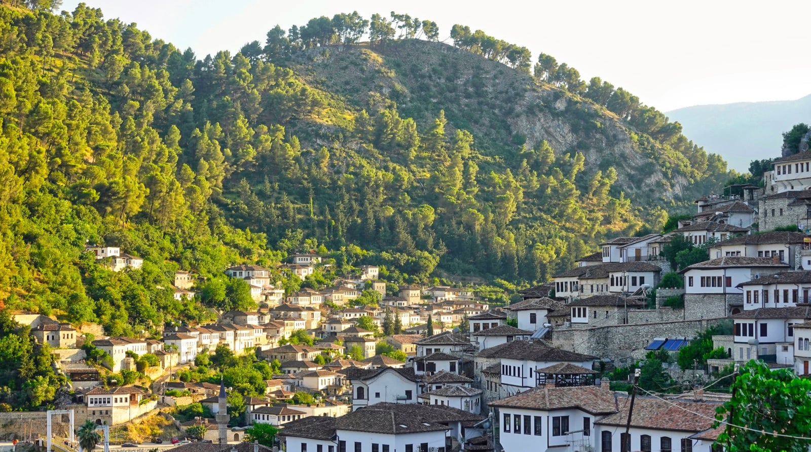 berat village and mountain valleys central albania