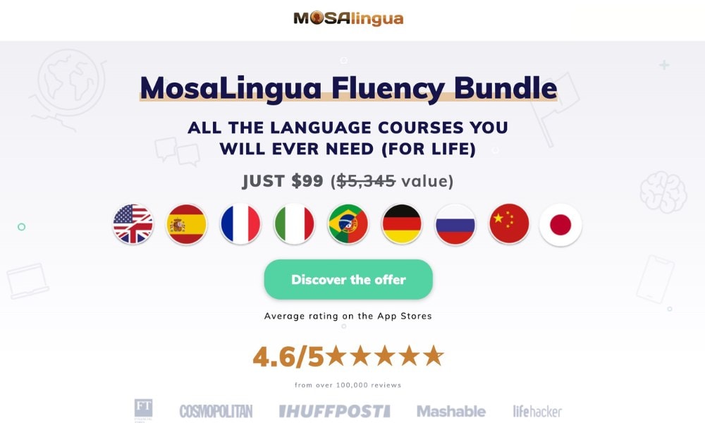 mosalingua fluency bundle black friday 2022