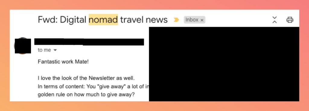 Digital nomad newsletter review
